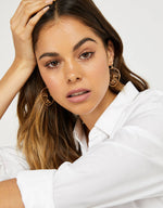 Accessorize Gold Face Earrings