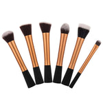 Savisto Essentials Uk Makeup Brushes Set Gold 6 Brushes Included