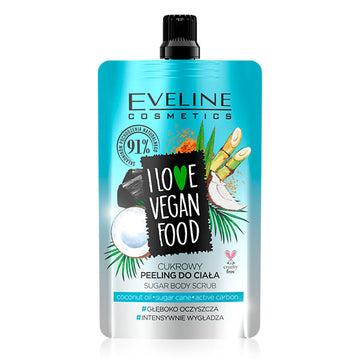 Eveline I Love Vegan Food Coconut Detox Sugar Body Scrub