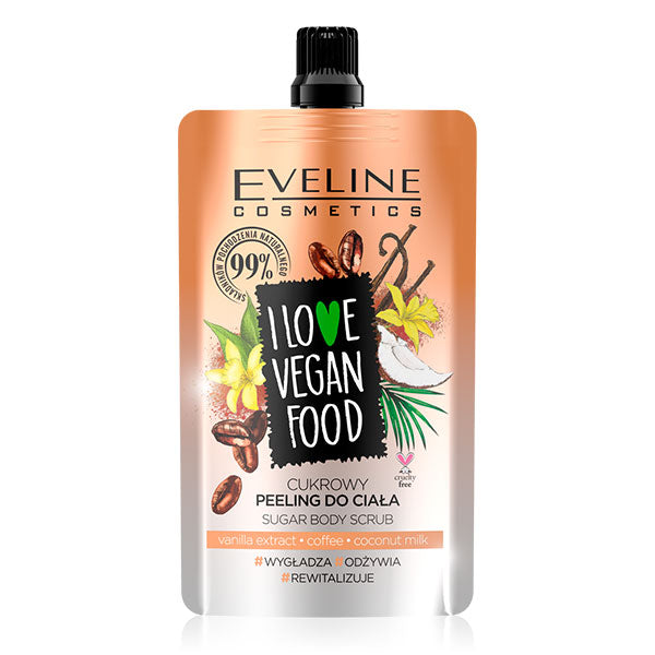 Eveline I Love Vegan Food Vanila Latte Sugar Body Scrub