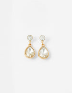 Accessorize Kylie Clear Gem Short Drop Earrings