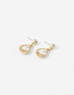 Accessorize Kylie Clear Gem Short Drop Earrings
