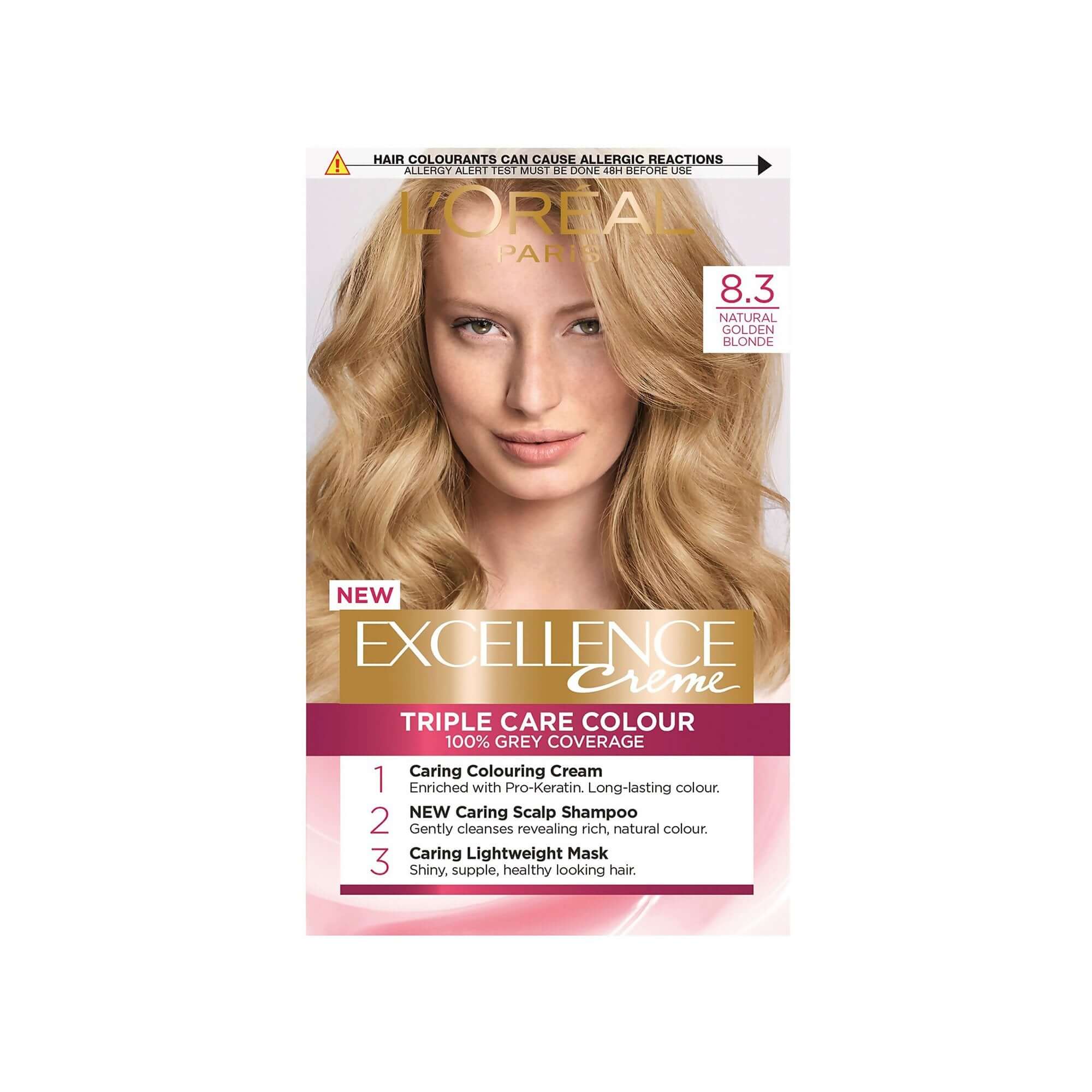 LOreal Excellence Creme - 8.3 Natural Golden Blonde