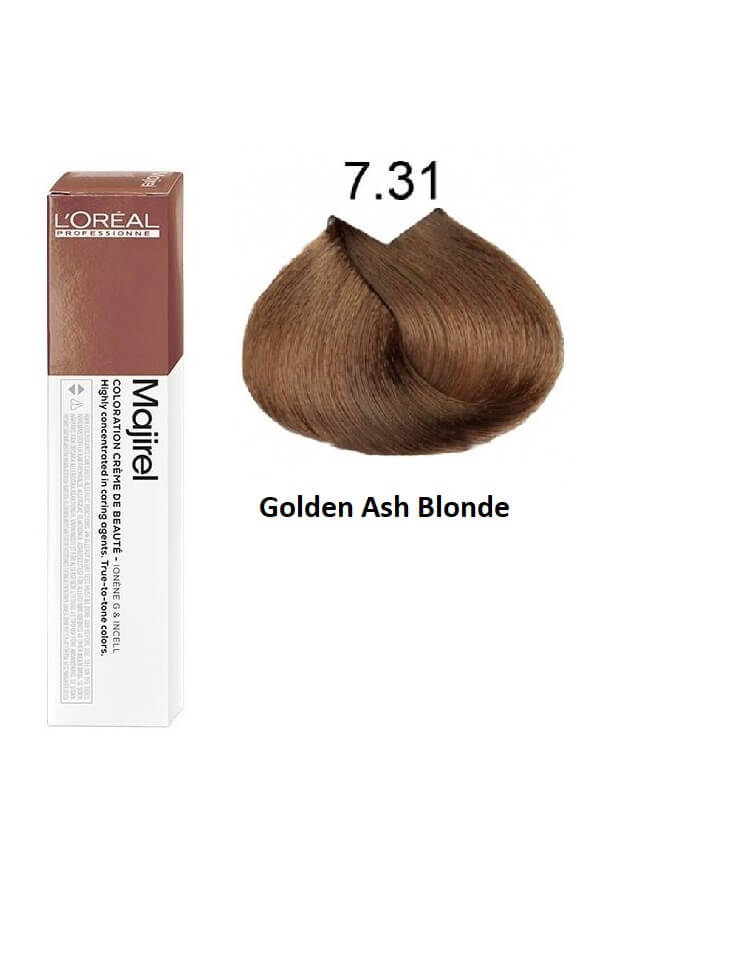 LOreal Professionel Majirel Hair Color 50ml 7.31 Golden Ash Blonde