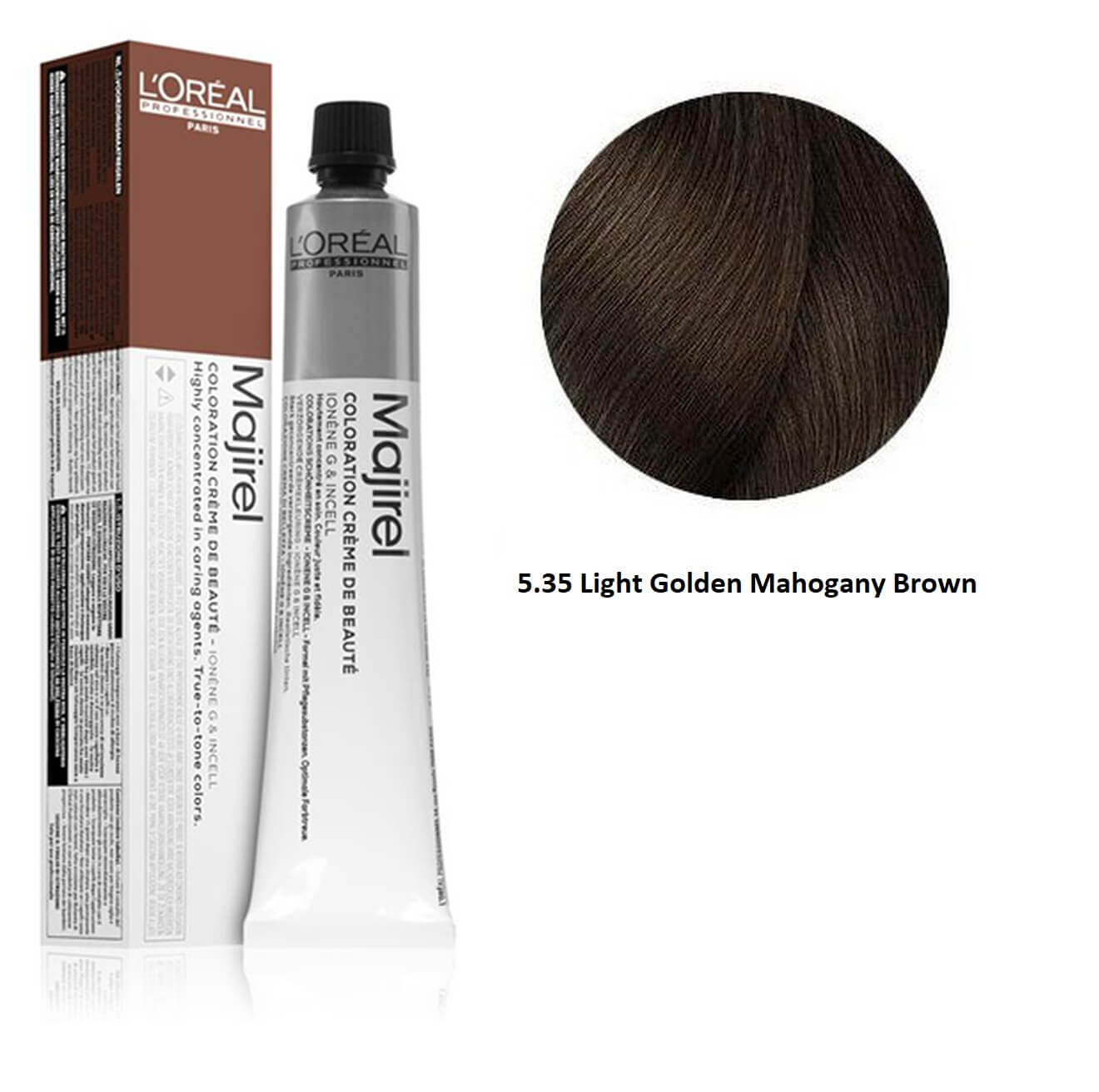 LOreal Professionnel Majirel 5.35 Light Golden Mahogany Brown 50Ml