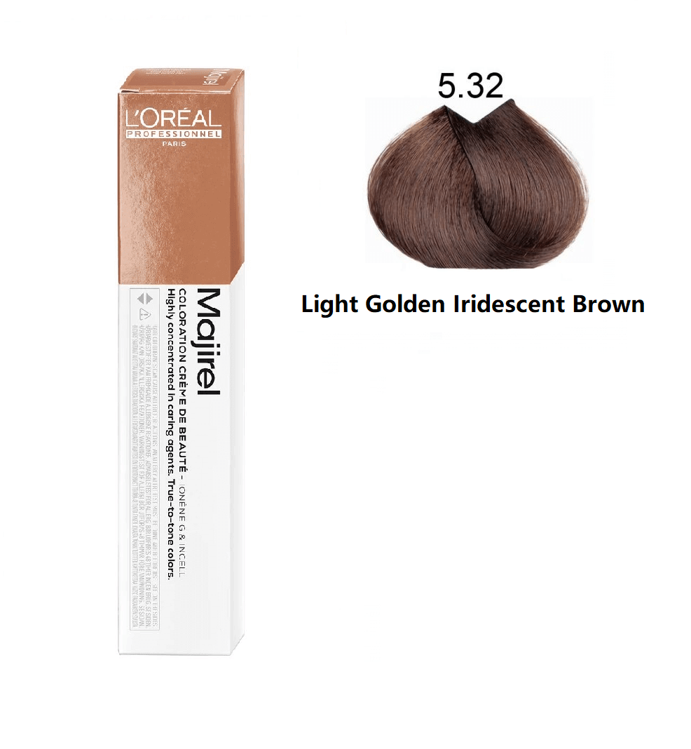Loreal Professionnel Majirel 5.32 Light Golden Iridescent Brown 50Ml