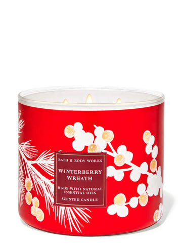 Bath and Body Works Winter Berry Wreath 3- Wick Candle