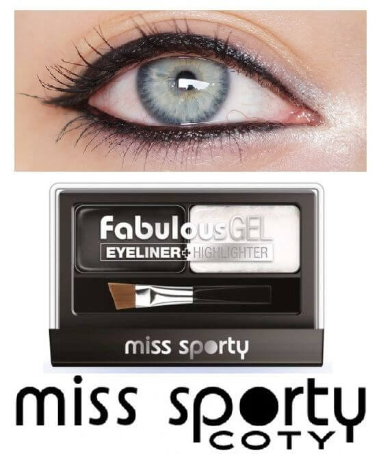 Miss Sporty Fabulous Gel Eyeliner And Highlighter Duo 001 Black & White