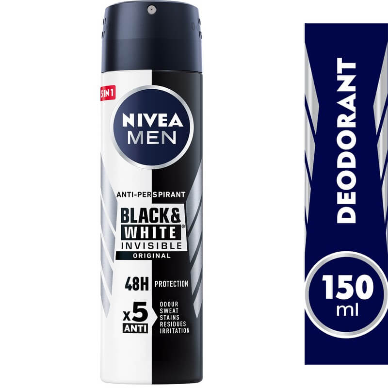 Nivea Men Fresh Power Deodorants 150ml Black & White Invisible 150ml