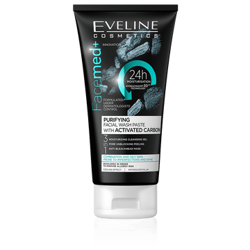 Eveline Facemed+ Facial Wash Gel Activated Carbon 150ml