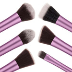 Savisto Essentials Uk Makeup Brushes Set Purple 6 Brushes Included