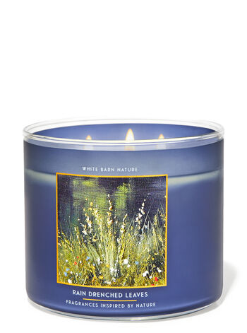 Bath &  Body Works Rain-Drenched Leaves 3-Wick Candle