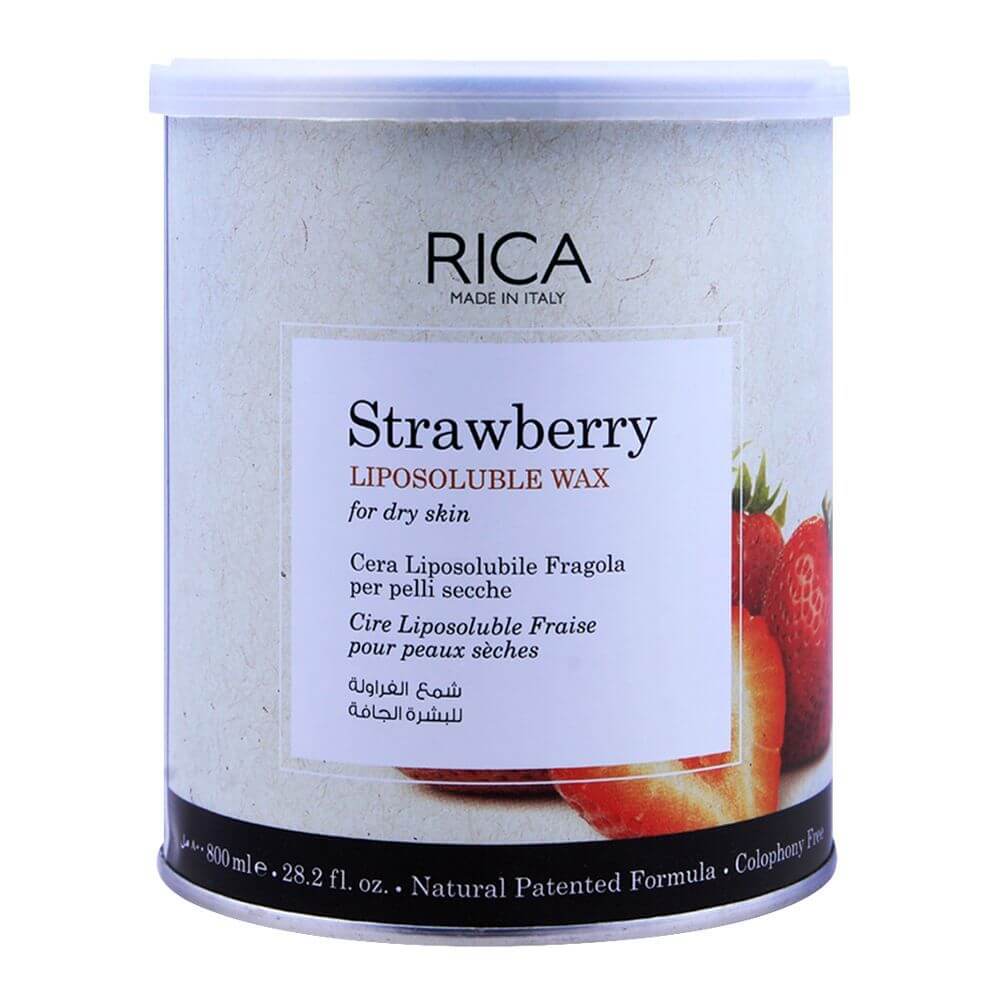 Rica Strawberry Liposoluble Wax For Dry Skin 800ml