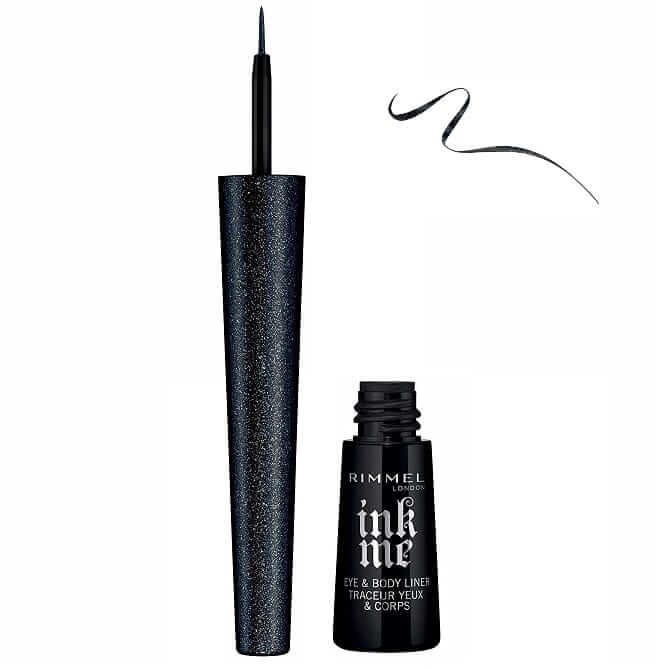 Rimmel Ink Me Up Liquid Eye & Body Liner 002 Glitter Black