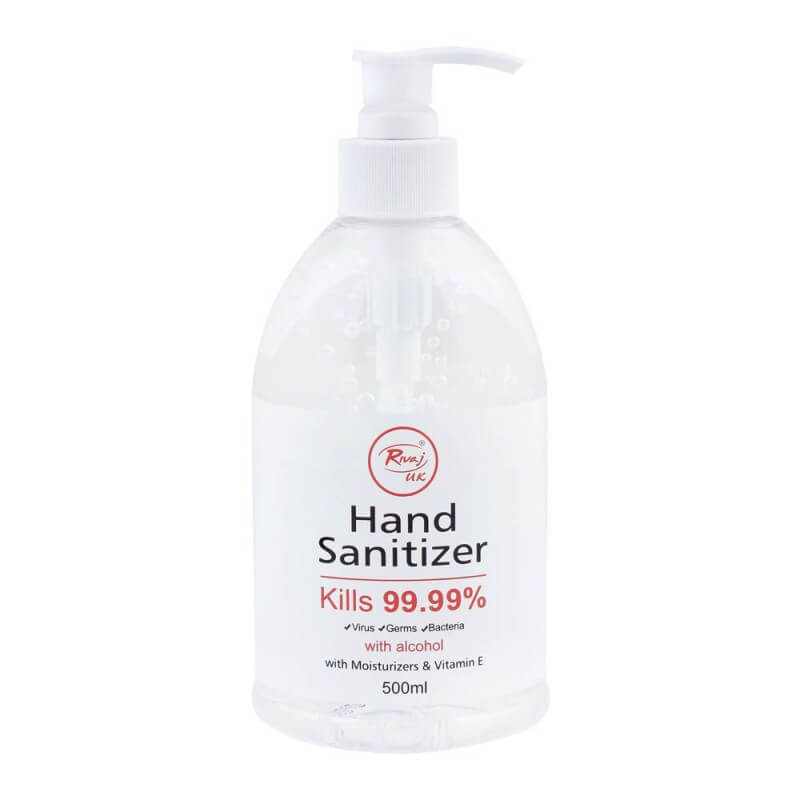 Rivaj UK - Alcohol Hand Sanitizer With Moisturizer and Vitamin E 500ml