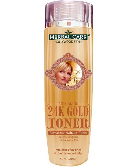 Herbal Care Hollywood Style 24K Gold Toner Anti Aging 200Ml