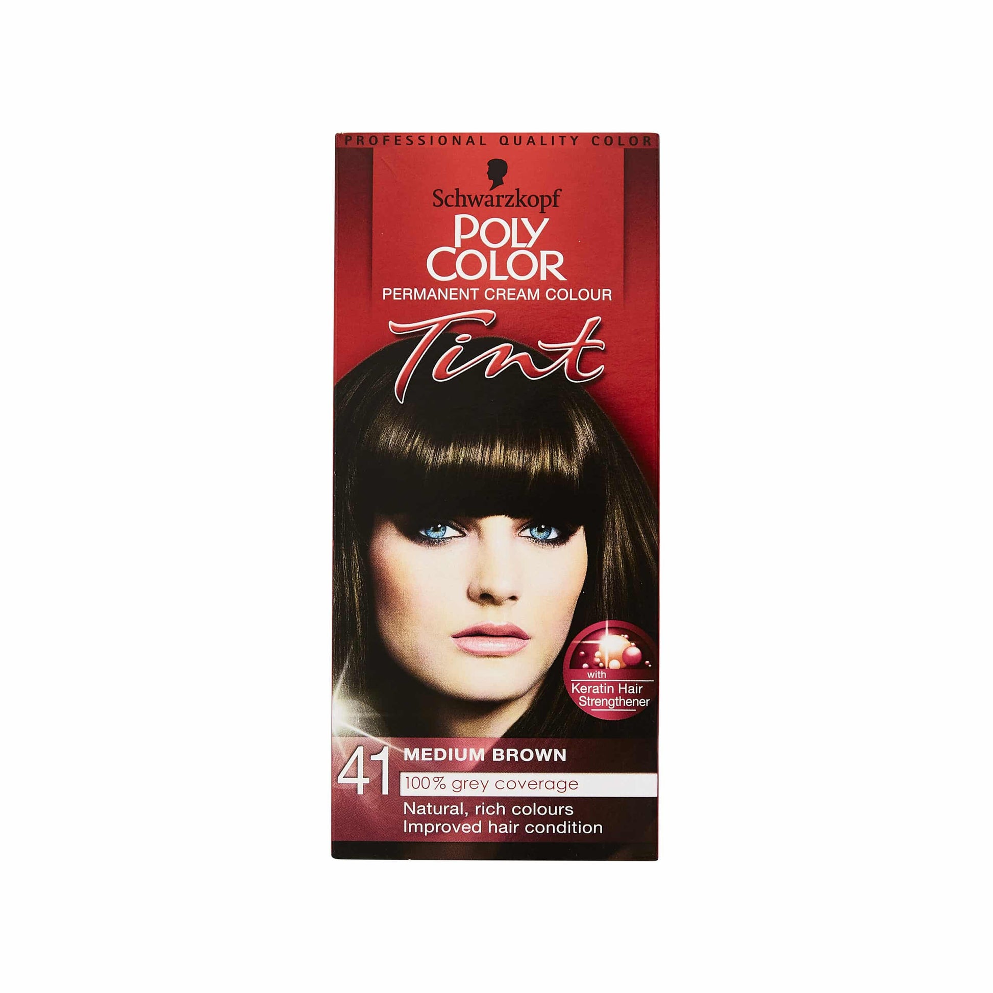 Schwarzkopf Poly Color Cream Hair Dye 41 Medium Brown