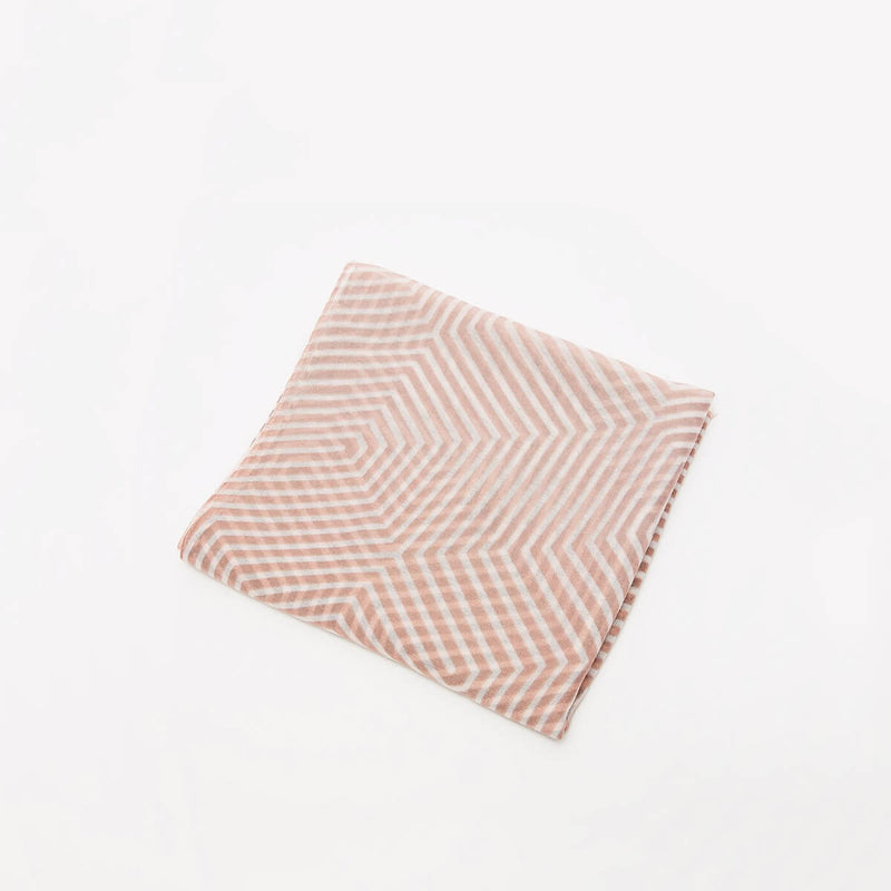 Striped Rectangle Scarf with Fringes - Multicolor