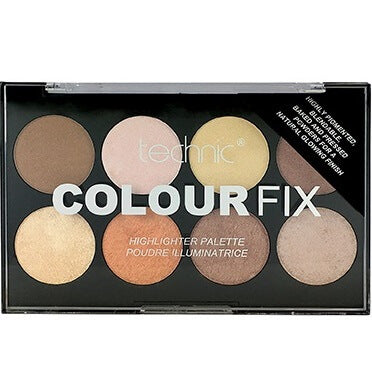 Technic Color Fix Highlighter Palette - Brown Nude Yellow Pink