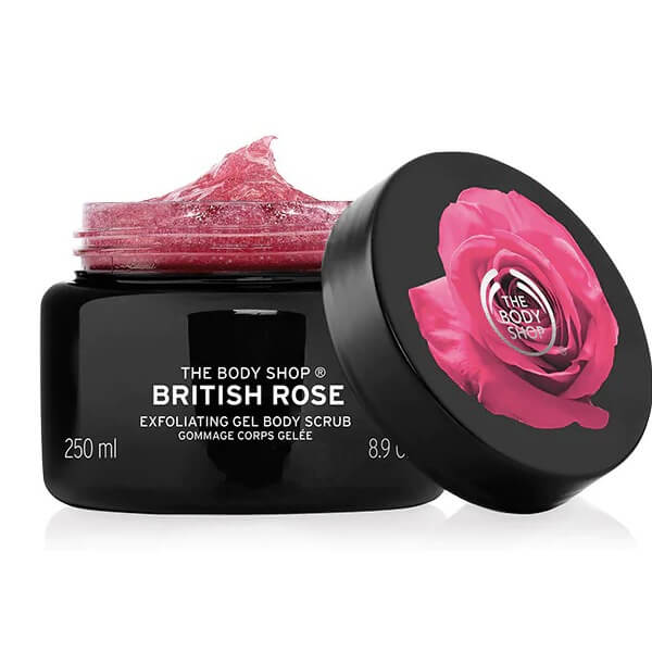 The Body Shop British Rose Body Scrub Exfoliator - 250ml