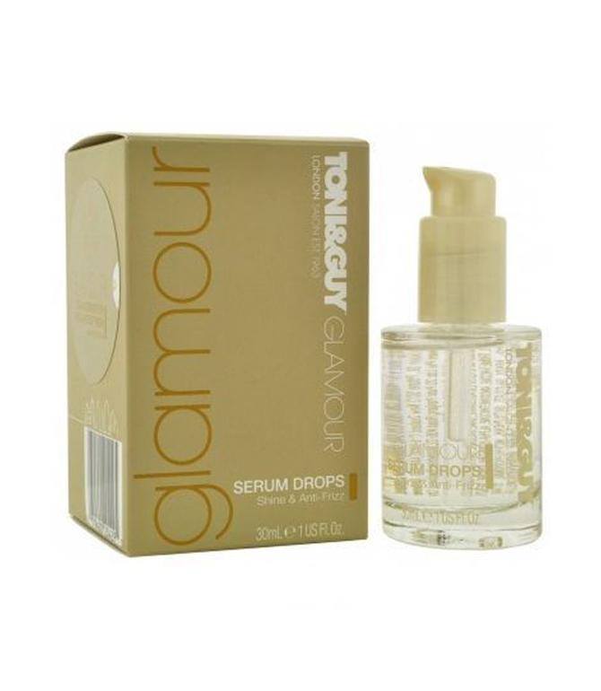 Toni And Guy Glamour Serum Drops High Shine And Frizz Taming Serum 30ml