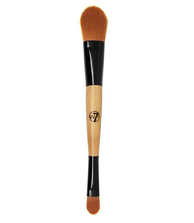 W7 Duo Foundation And Concealer Brush Wooden