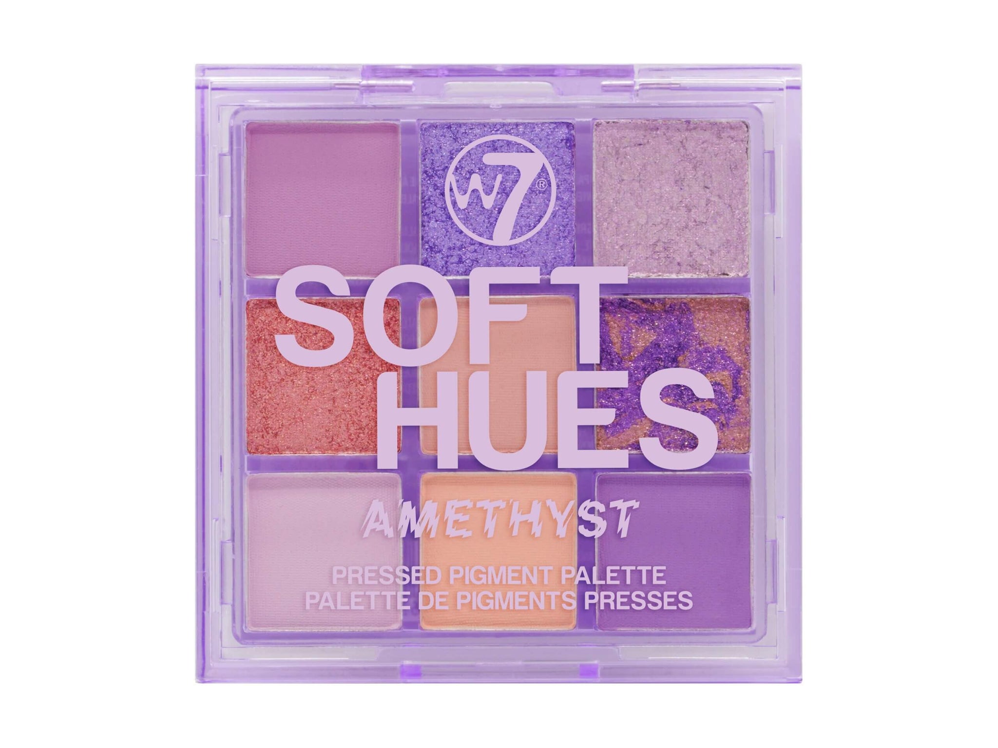 W7 Soft Hues Pressed Pigment Palette - Amethyst