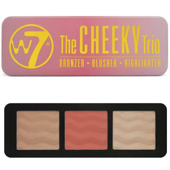 W7 The Cheeky Trio Bronzer Blusher Highlighter Palette