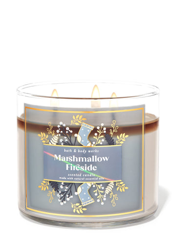 Bath & Body Works Marshmallow Fireside 3-Wick Candle ( Little Damage )