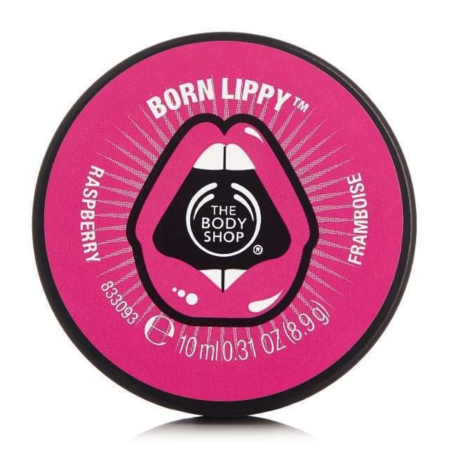 The Body Shop  Born Lippy  Pot Lip Balm Raspberry
