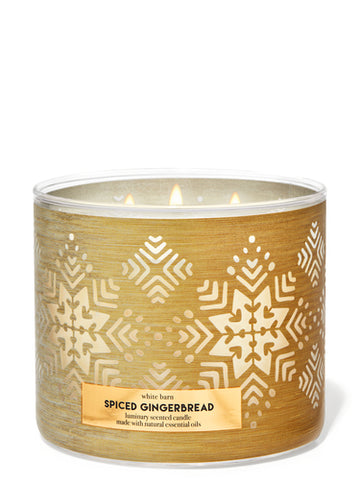 Bath &  Body Works Spiced Gingerbread 3-Wick Candle