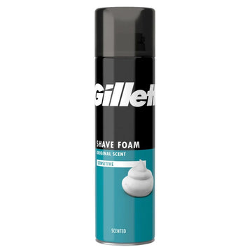 Gillette Classic Sensitive Skin Mens Shaving Foam 200Ml
