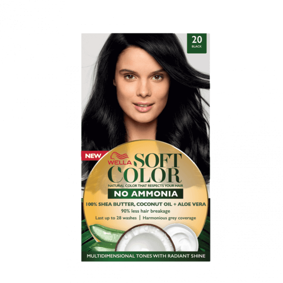 Wella Soft Color No Ammonia Hair Color 20 Black